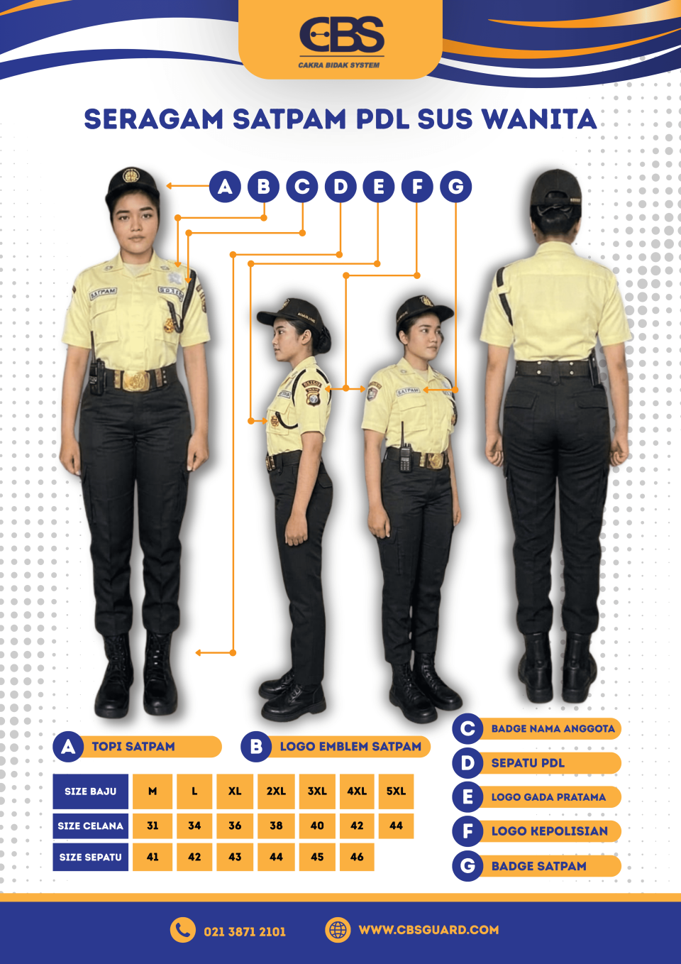 Seragam Satpam PDL Wanita