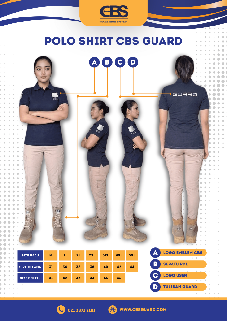Polo Shirt CBS Guard Wanita